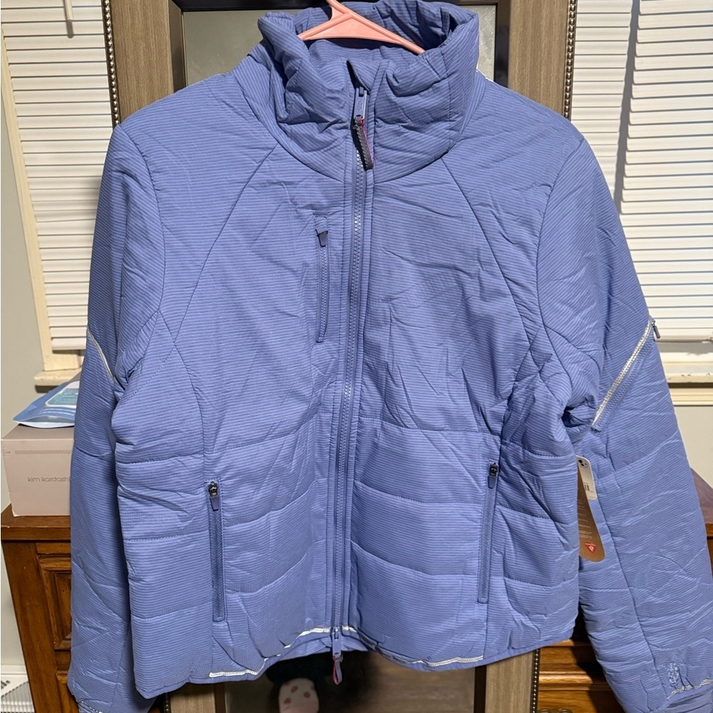 Free People Movement Gathering Storm Run Puffer in Blueberry NWT